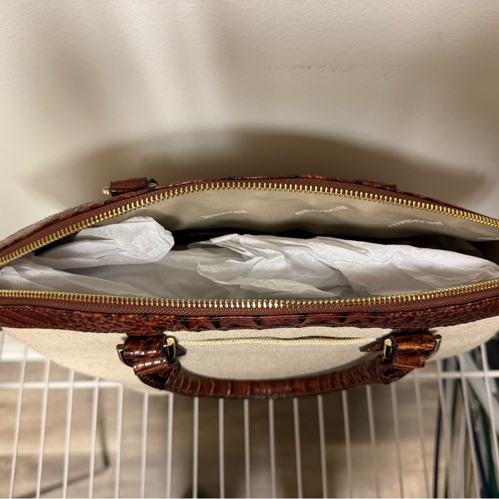Brahmin Large Duxbury Satchel Pecan Pipa - Picture 3 of 4